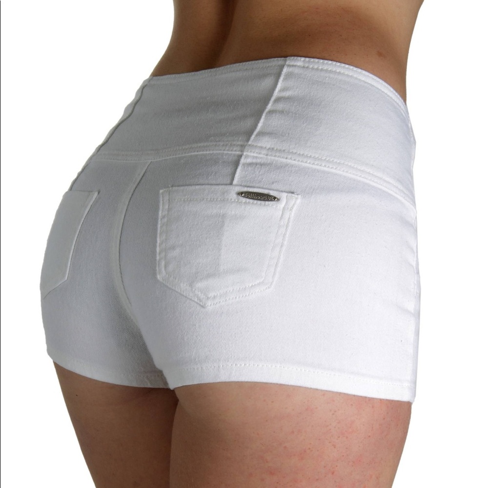 NWT high waisted booty shorts white.